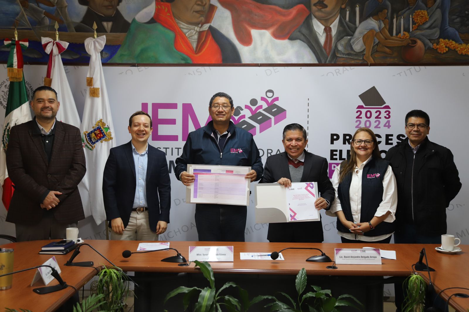 IEMich e INE firman Plan de Trabajo para la Promoción de la Participación Ciudadana