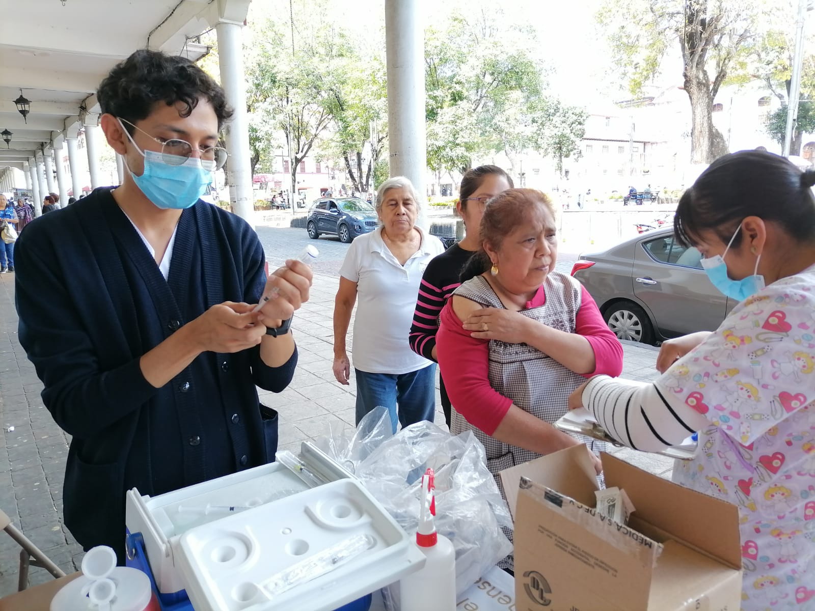 SSM vacuna contra la influenza en el Centro de Uruapan