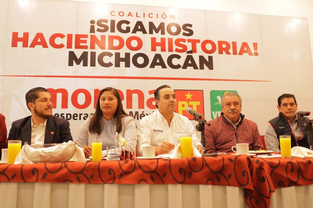 Morena, PT y PVEM refrendan coalición y arrancan trabajos de organización en Michoacán