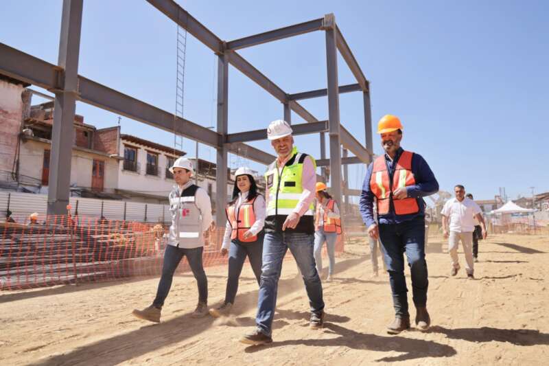 Nuevo mercado de Pátzcuaro, con avance del 33% de construcción