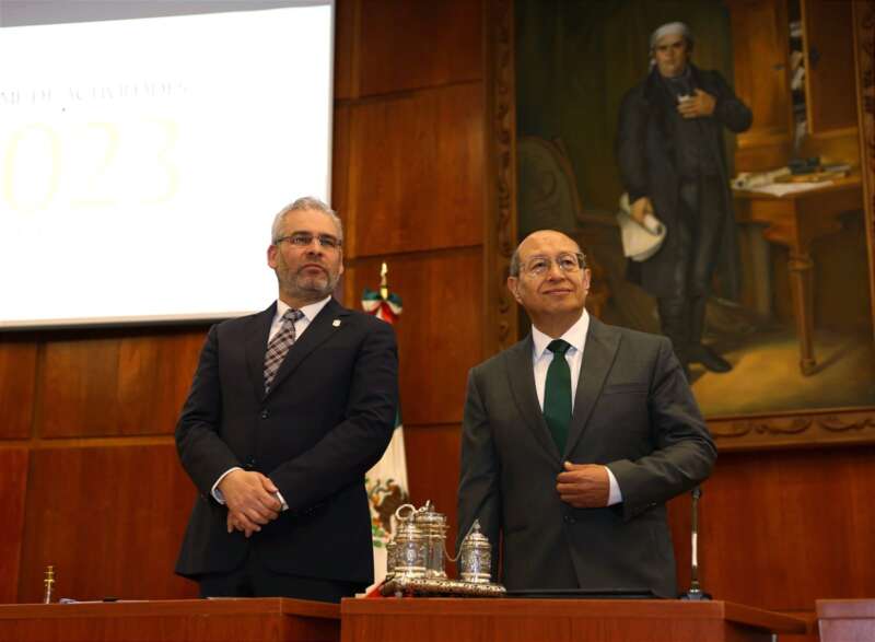 Asiste Bedolla a informe de actividades del Poder Judicial de Michoacán