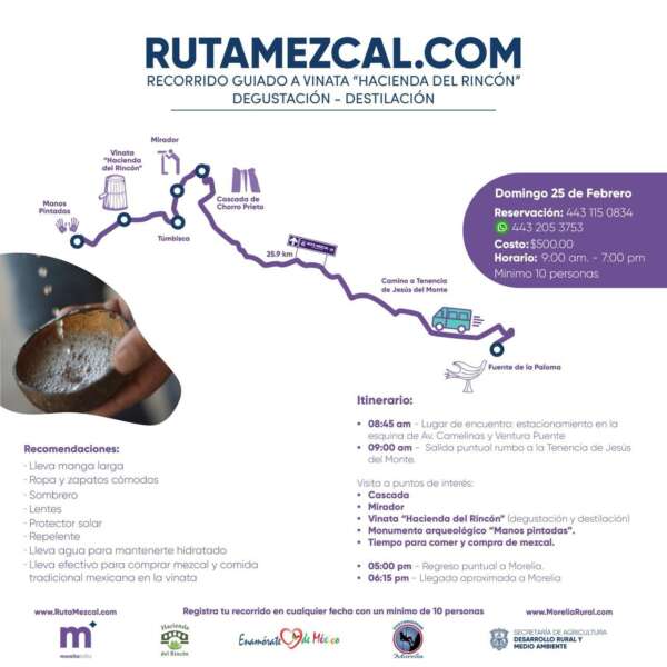 Gobierno de Morelia invita al Recorrido Ruta Mezcal
