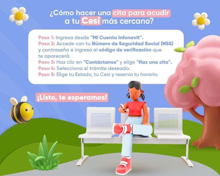 SACA TU CITA EN SÓLO 5 PASOS DESDE MI CUENTA INFONAVIT