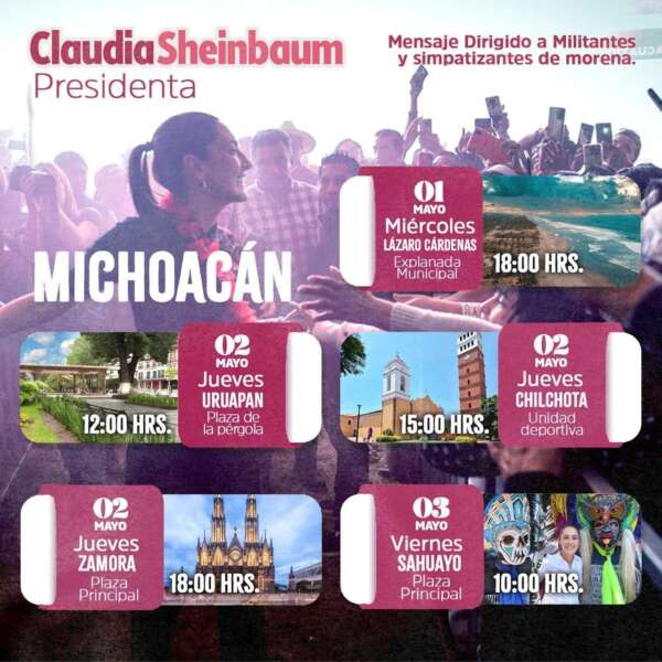 Tras ganar debate, Claudia Sheinbaum será recibida con gran entusiasmo en Michoacán: Reyes Cosari