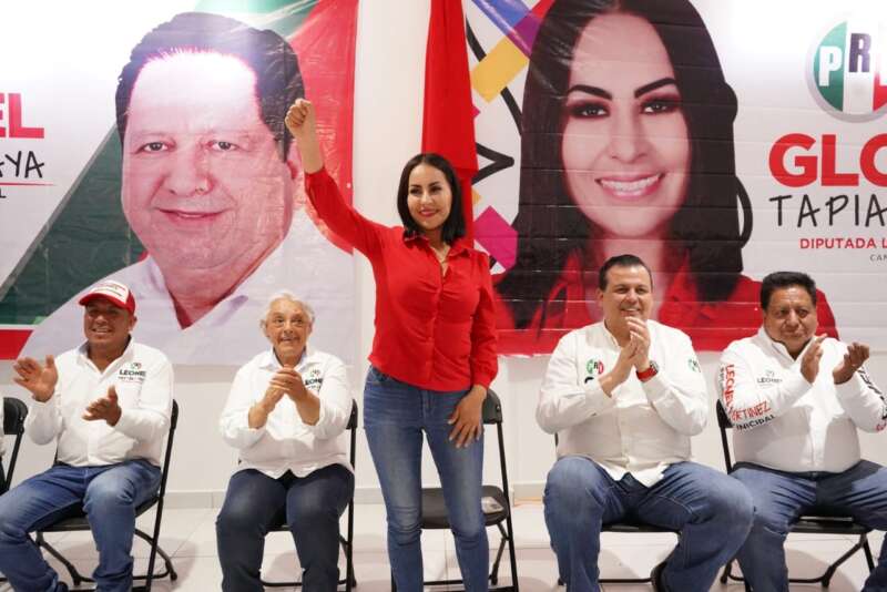 Porque el PRI está fortalecido por la unidad construida con PAN y PRD, ¡el triunfo será contundente!: Gloria Tapia