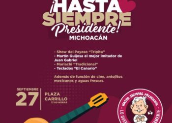 Invita Barragán al festival “Hasta Siempre Presidente” en Morelia