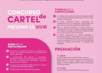 DIF Morelia y Secretaría de Cultura invitan al concurso de cartel ‘Prevenir es vivir