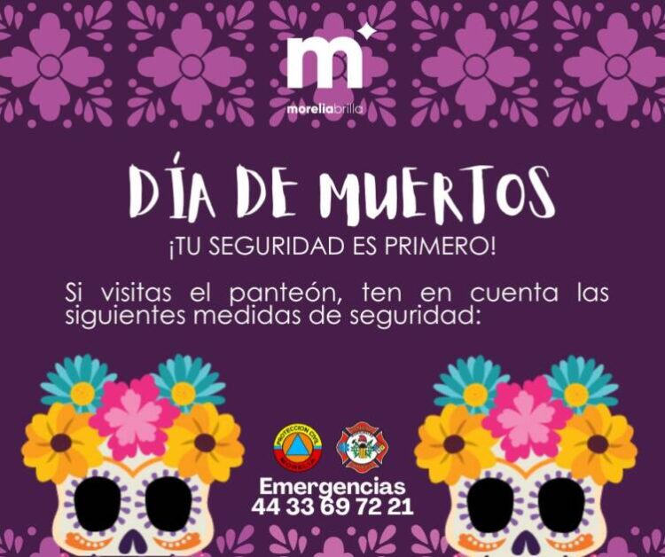 Gobierno de Morelia emite recomendaciones para visitar y disfrutar Panteones del municipio