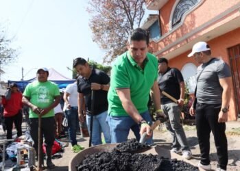 PVEM tapa los primeros 100 baches en Morelia; se avanza en mejores vialidades