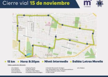 Morelia informa sobre cortes viales del 15 al 17 de noviembre