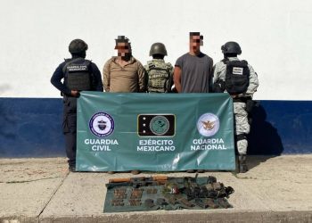 Armados con fusiles y municiones, dos hombres fueron detenidos en Buenavista