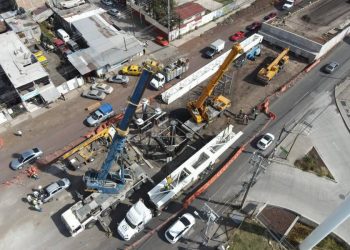 El puente vehicular de Villas del Pedregal con 73 % de avance fisico