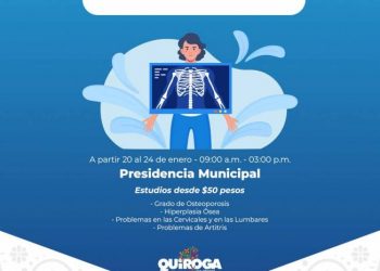 Inicia campaña “Huesos y Articulaciones Sin Dolor” en Quiroga