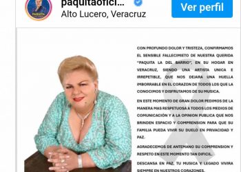 Murió hoy Paquita la del Barrio