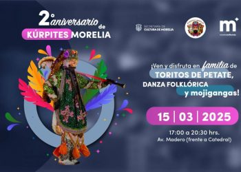 Gobierno de Morelia anuncia 2do Aniversario de Kúrpites Morelia en el Centro Histórico