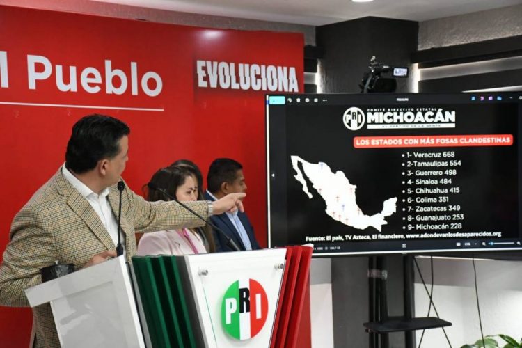 Michoacán en el top 10 de fosas clandestinas localizadas y personas desaparecidas: PRI