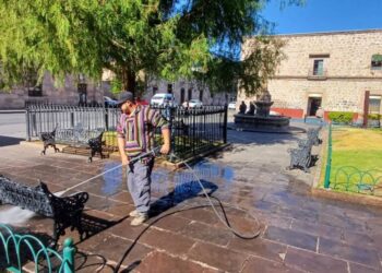 El Centro Histórico de Morelia, limpio y listo para la Semana Santa