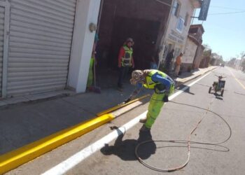Refuerza Villa Morelos la seguridad vial con trabajos de balizamiento