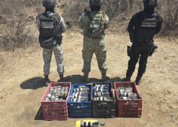 Decomisan 168 explosivos que estaban destinados a ser lanzados por un dron en Tierra Caliente