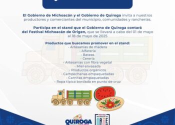 Quiroga estará presente en el Festival Michoacán de Origen 2025