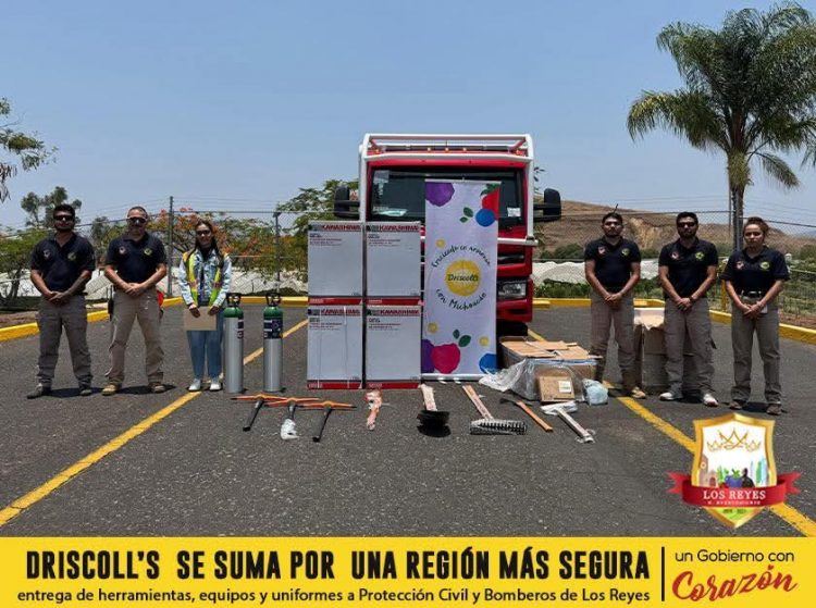Driscoll’s fortalece la seguridad en Los Reyes con importante donativo, reconoce Ayuntamiento de Los Reyes