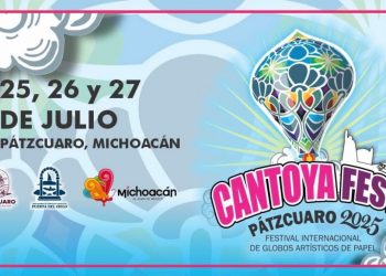 Engalana Río Roma el Cantoya Fest de Pátzcuaro