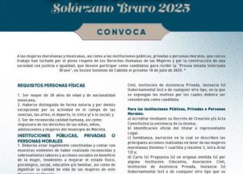 Semmujeris invita a reconocer a quienes hacen historia, con Presea ‘Amalia Solórzano Bravo’
