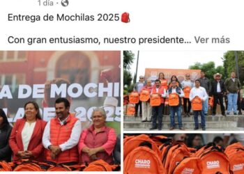 Habitantes de Charo denuncian uso electoral del programa de entrega de mochilas escolares