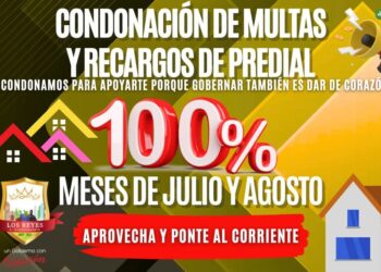 Gobierno de Los Reyes condona multas y recargos del predial durante julio y agosto anuncia Humberto Jiménez