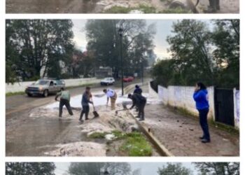 Operativo con saldo blanco tras tormenta con granizo en Salvador Escalante