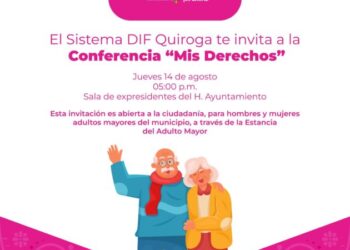 Promueve Gobierno de Quiroga conferencia para fortalecer derechos de las personas adultas mayores