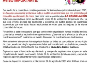 “Solo Gabriel Molinero ha entorpecido tanto las fiestas tradicionales de Irapeo”