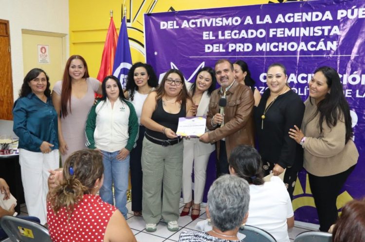 Culmina el taller de capacitación “Del Activismo a la Agenda Pública: El legado feminista del PRD Michoacán”