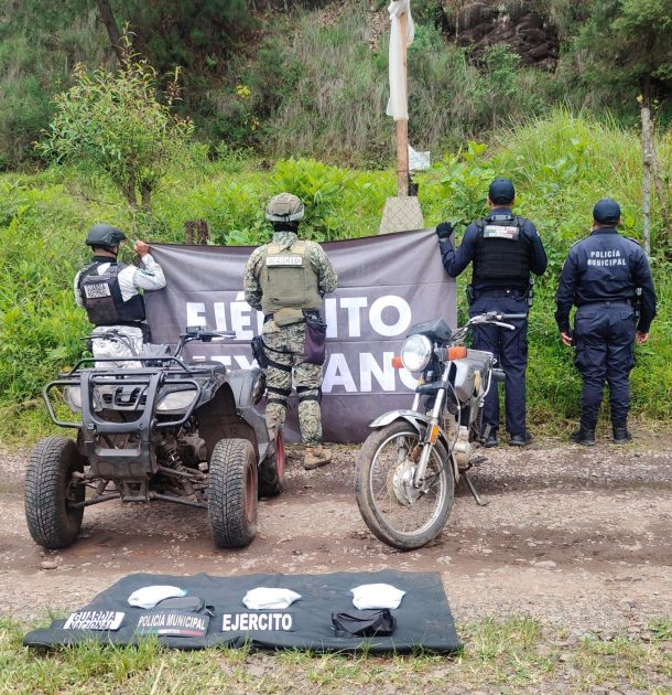 En Uruapan son Asegurados 2 vehículos y 2 kilos de metanfetamina