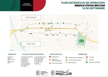 Aquí te presentamos los 20 accesos con arcos detectores que habrá para ingresar al desfile del 16 de septiembre en Morelia