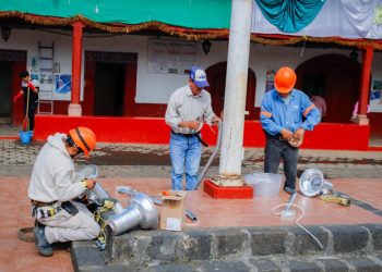 Dayana Pérez Mendoza impulsa rehabilitación de espacios públicos en Opopeo previo a la Feria de la Silla