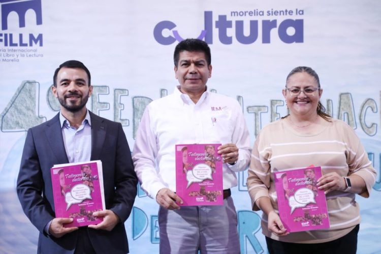 El IEM fortalece la cultura democrática con la presentación de su revista Testimonios Electorales en el 4° FILL de Morelia