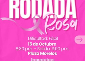 Invita Sedum a Rodada Rosa en concientización del cáncer de mama