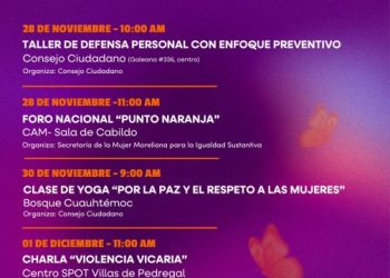 Gobierno de Morelia se une a los 16 Días de Activismo contra la Violencia hacia las Mujeres