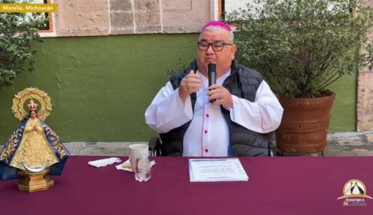 Llama Arzobispo de Morelia Carlos Grafías a michoacanos a la construcción de la paz, unidad y rechazo a la violencia contra recintos religiosos