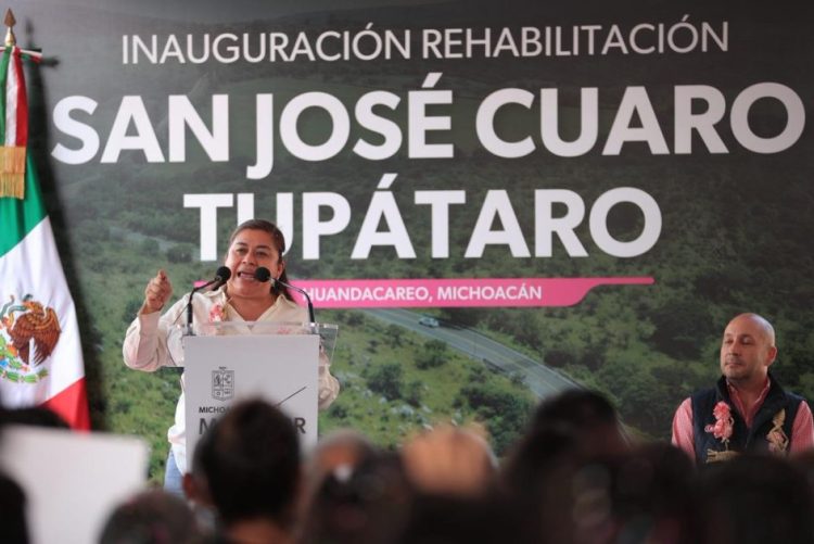 Rehabilitación de carretera en Huandacareo traerá beneficio social; Belinda Irurbide