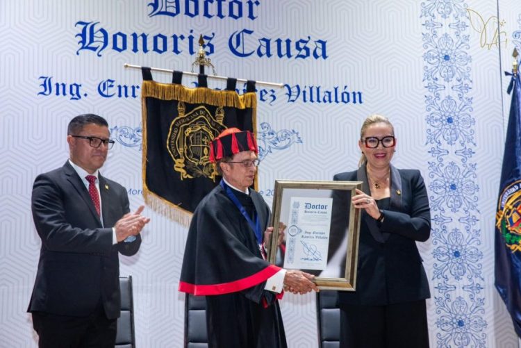 Ingeniero Enrique Ramírez Villalón, michoacano ejemplar, recibe el Grado de Doctor Honoris Causa de la UMSNH