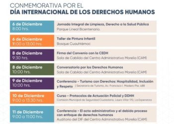 Morelia impulsa agenda por el Día Internacional de los Derechos Humanos