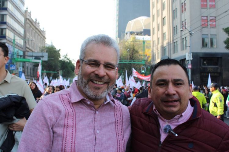 Michoacán muestra fuerza y unidad en el Zócalo en respaldo a la Cuarta Transformación