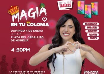 Anuncia Giulianna Bugarini festival de Reyes “Magia en tu colonia” para niñas y niños de Morelia