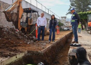 Adolfo Torres supervisa obra de sustitución de red sanitaria en la colonia Las Américas