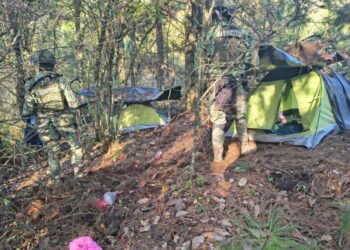 Inhabilitan 2 campamentos ilícitos y aseguran 2 vehículos en Salvador Escalante