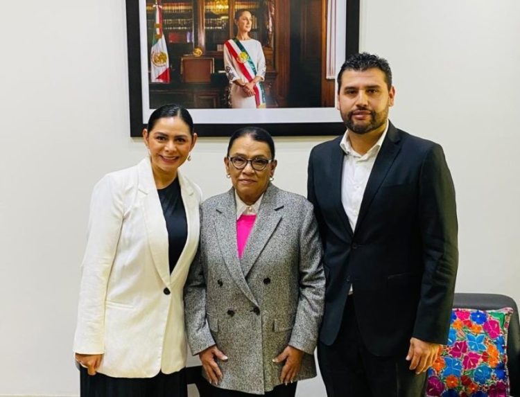 Coordinación estratégica para fortalecer el Estado y consolidar la paz en Michoacán tema entre  Araceli Saucedo y Secretaria de Gobernación