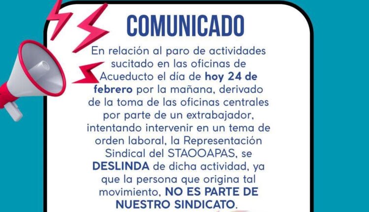 Por segundo día consecutivo ex-trabajador despedido por abuso de confianza desata conflicto en instalaciones del OOAPAS