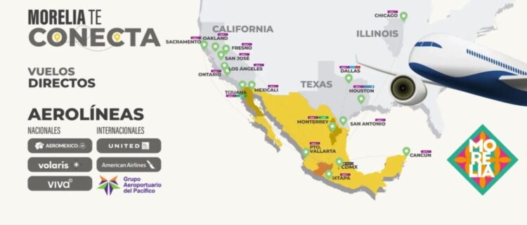 Aeropuerto de Morelia inicia 2026 como octavo mejor en llegada de pasajeros internacionales